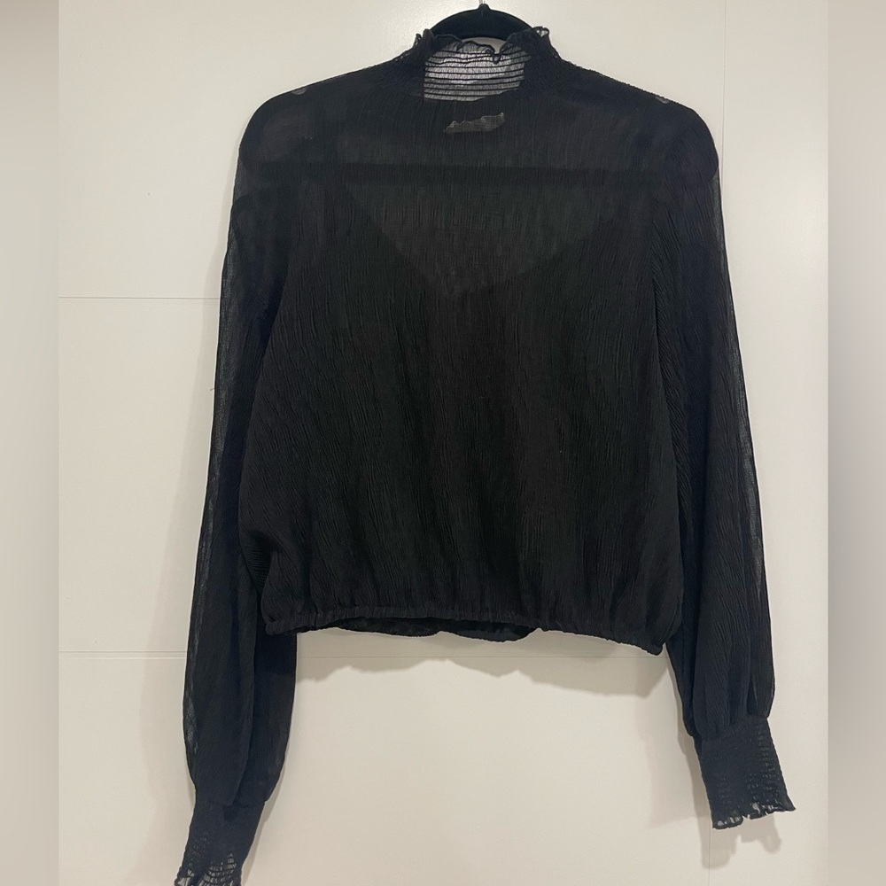 Together Black Sheer Blouse